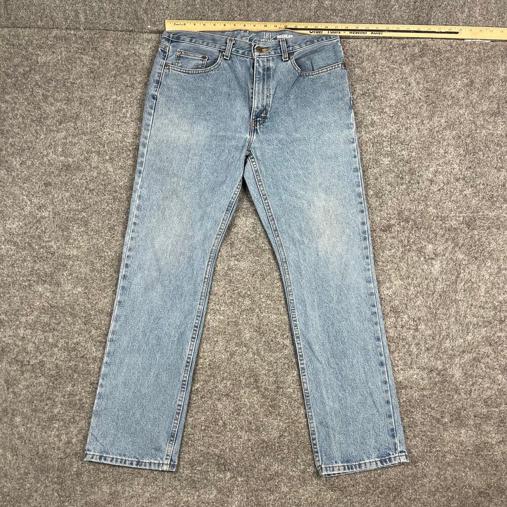 George Jeans Mens‎ Size 33x32 Blue Regular Fit Straight Leg Classic Denim